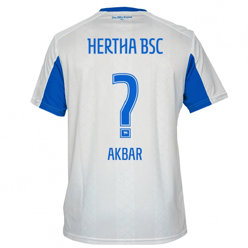 Danxen Niño Camiseta Schikib Akbar #0 Blanco Azul 2ª Equipación 2025/26 La Camisa México