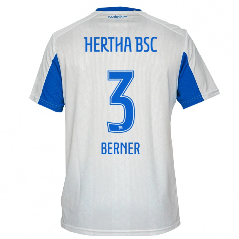 Danxen Niño Camiseta Janne Berner #3 Blanco Azul 2ª Equipación 2025/26 La Camisa México