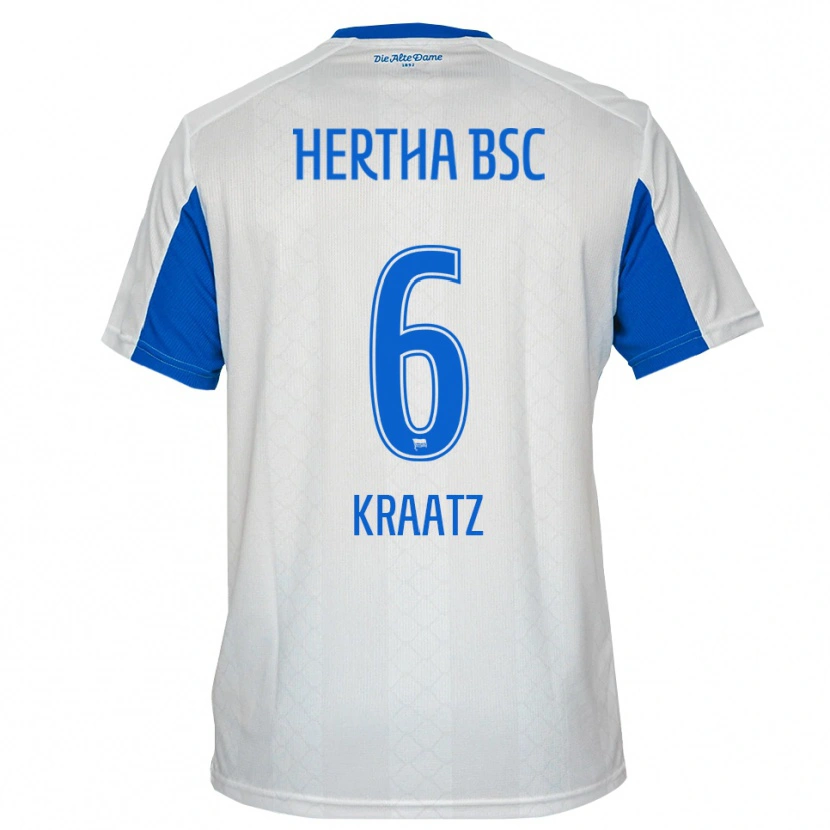 Danxen Niño Camiseta Salim Kraatz #6 Blanco Azul 2ª Equipación 2025/26 La Camisa México