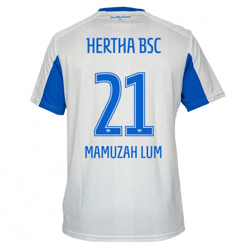 Danxen Niño Camiseta Boris Mamuzah Lum #21 Blanco Azul 2ª Equipación 2025/26 La Camisa México