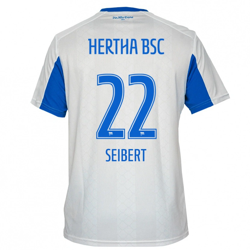 Danxen Niño Camiseta Christian Seibert #22 Blanco Azul 2ª Equipación 2025/26 La Camisa México