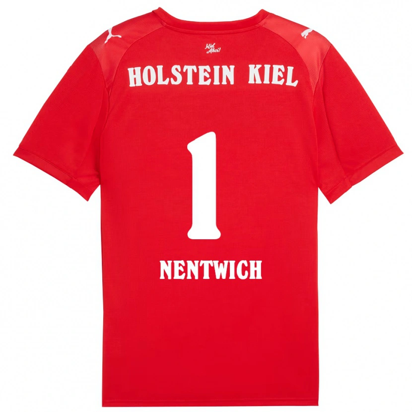 Danxen Niño Camiseta Emma Nentwich #1 Rojo Azul 2ª Equipación 2025/26 La Camisa México