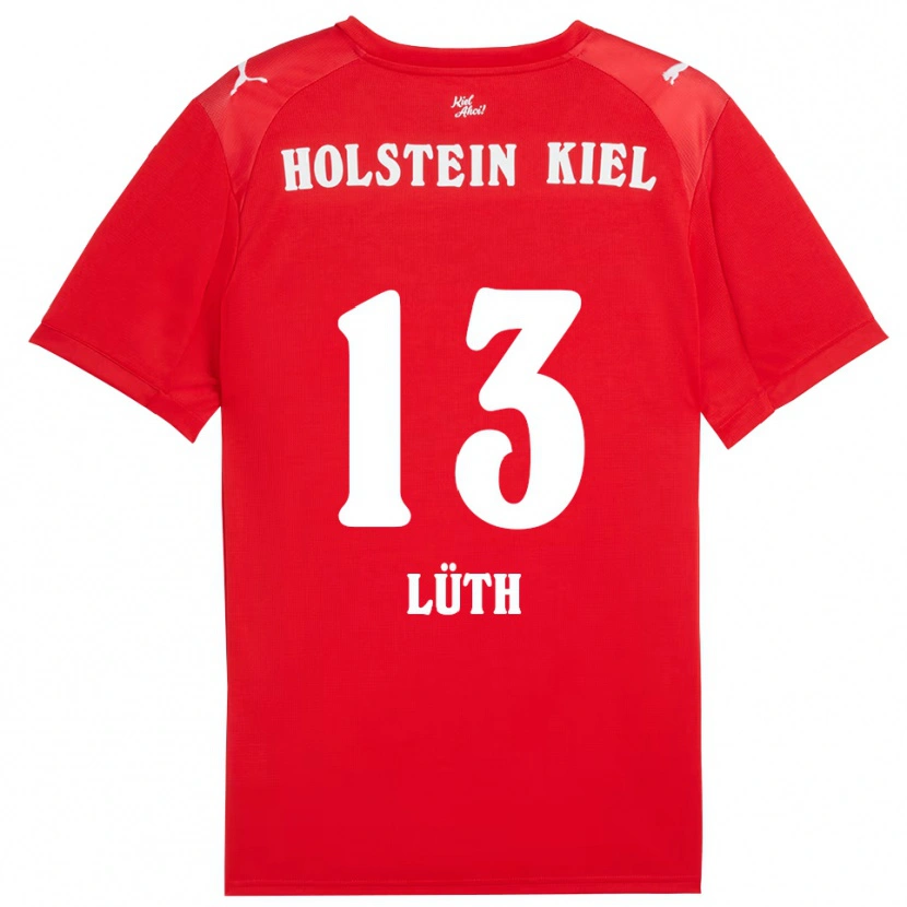 Danxen Niño Camiseta Felix Lüth #13 Rojo Azul 2ª Equipación 2025/26 La Camisa México