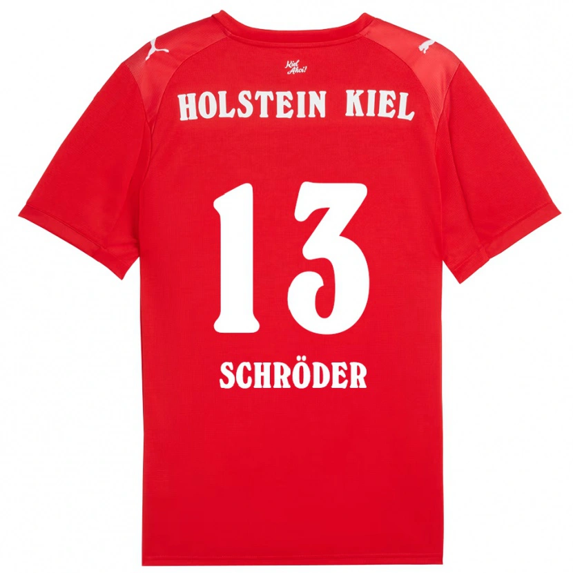 Danxen Niño Camiseta Lea Schröder #13 Rojo Azul 2ª Equipación 2025/26 La Camisa México