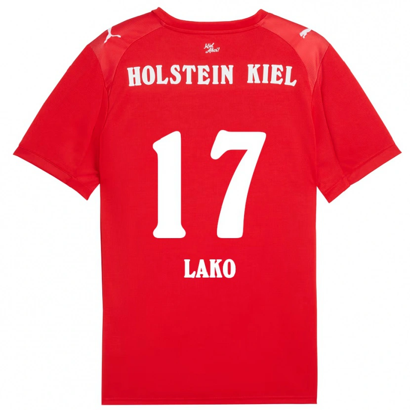 Danxen Niño Camiseta Arjela Lako #17 Rojo Azul 2ª Equipación 2025/26 La Camisa México
