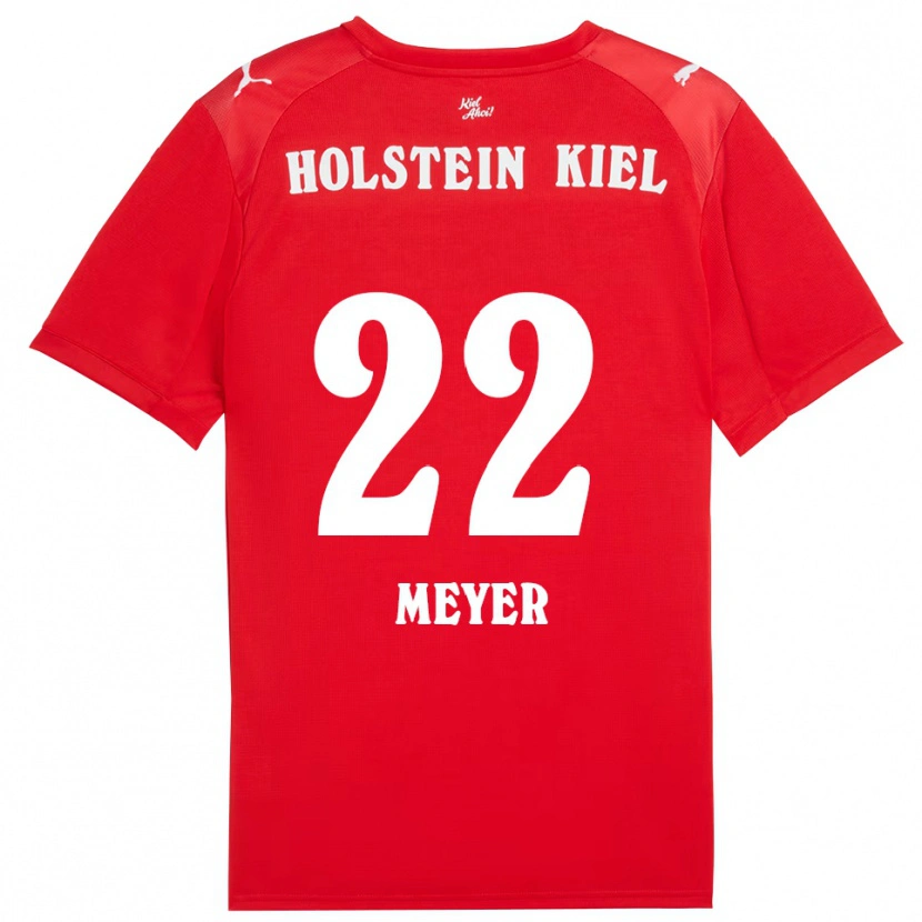 Danxen Niño Camiseta Mätthi Meyer #22 Rojo Azul 2ª Equipación 2025/26 La Camisa México