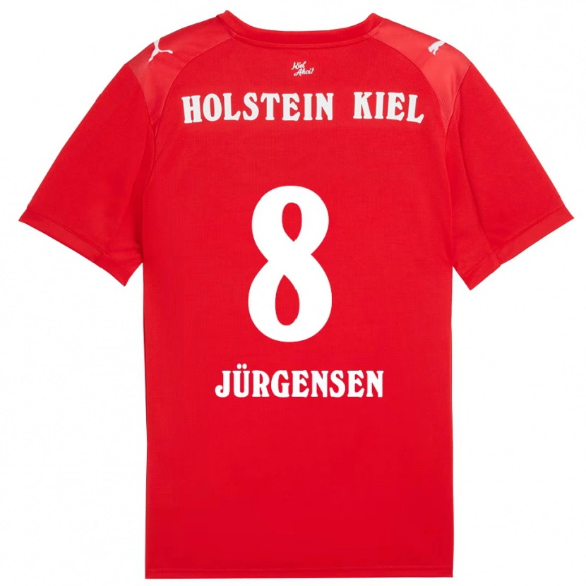 Danxen Niño Camiseta Ronja Jürgensen #8 Rojo Azul 2ª Equipación 2025/26 La Camisa México