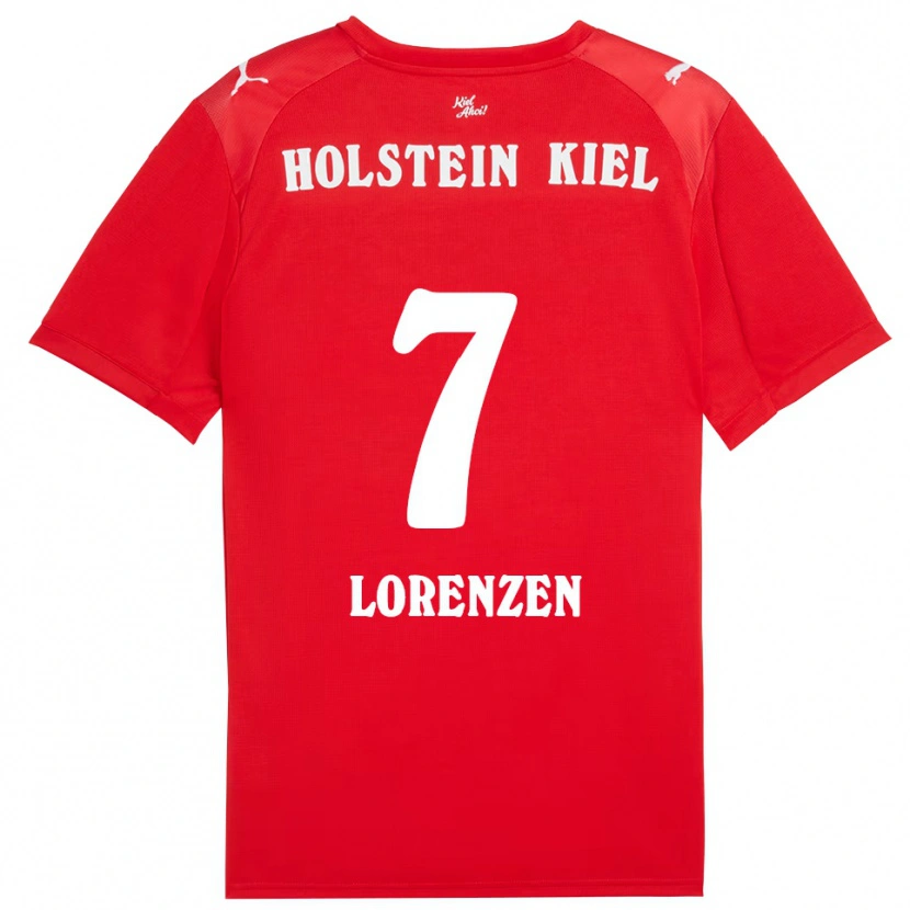 Danxen Niño Camiseta Luca Lorenzen #7 Rojo Azul 2ª Equipación 2025/26 La Camisa México