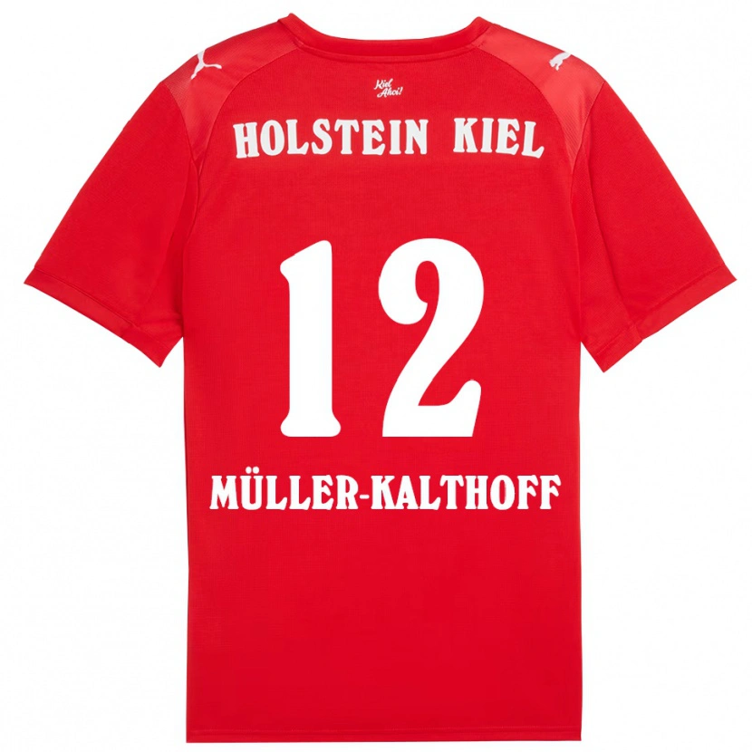 Danxen Niño Camiseta Henrie Müller-Kalthoff #12 Rojo Azul 2ª Equipación 2025/26 La Camisa México