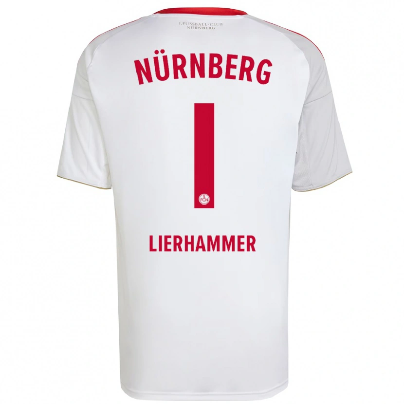 Danxen Niño Camiseta Tim Lierhammer #1 Blanco Rojo 2ª Equipación 2025/26 La Camisa México