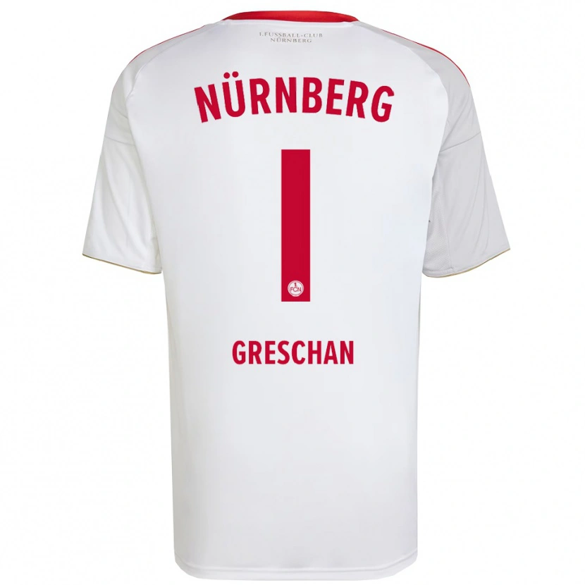 Danxen Niño Camiseta Lenny Greschan #1 Blanco Rojo 2ª Equipación 2025/26 La Camisa México