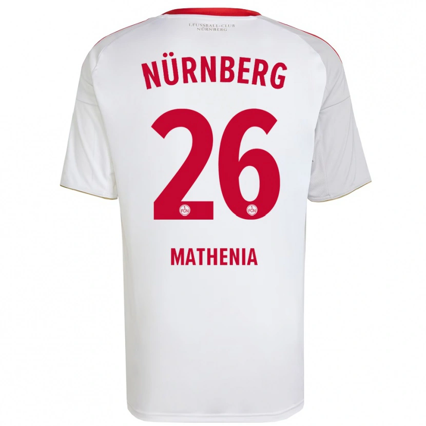 Danxen Niño Camiseta Christian Mathenia #26 Blanco Rojo 2ª Equipación 2025/26 La Camisa México
