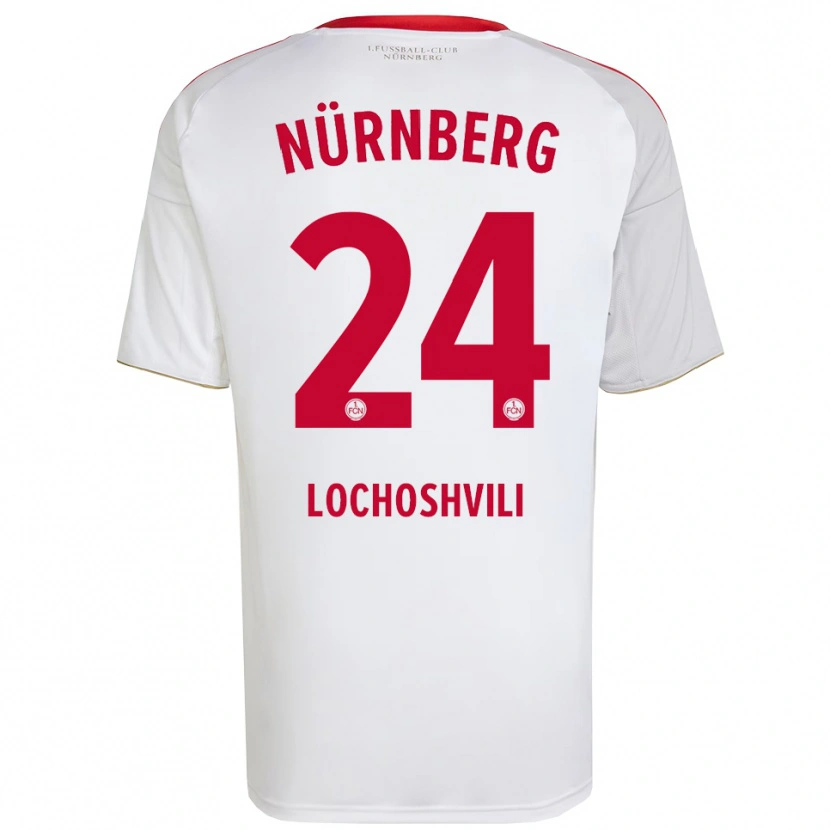 Danxen Niño Camiseta Luka Lochoshvili #24 Blanco Rojo 2ª Equipación 2025/26 La Camisa México