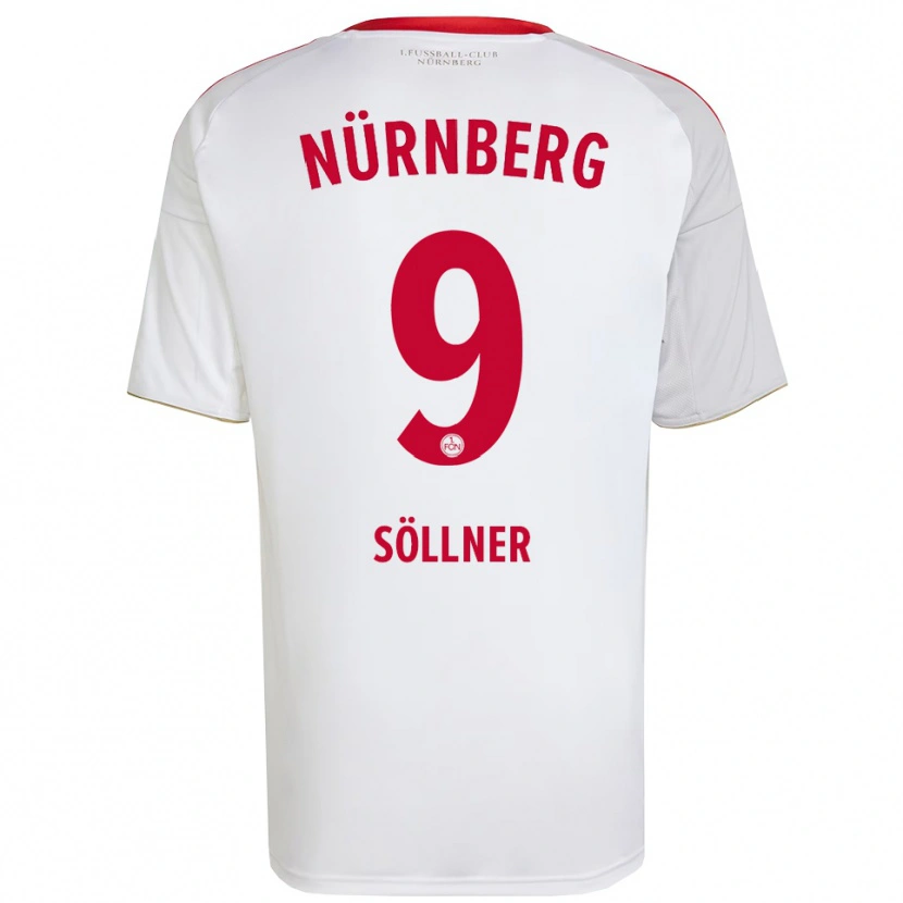 Danxen Niño Camiseta Tobias Söllner #9 Blanco Rojo 2ª Equipación 2025/26 La Camisa México