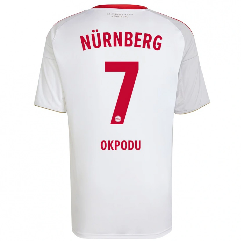 Danxen Niño Camiseta David Okpodu #7 Blanco Rojo 2ª Equipación 2025/26 La Camisa México