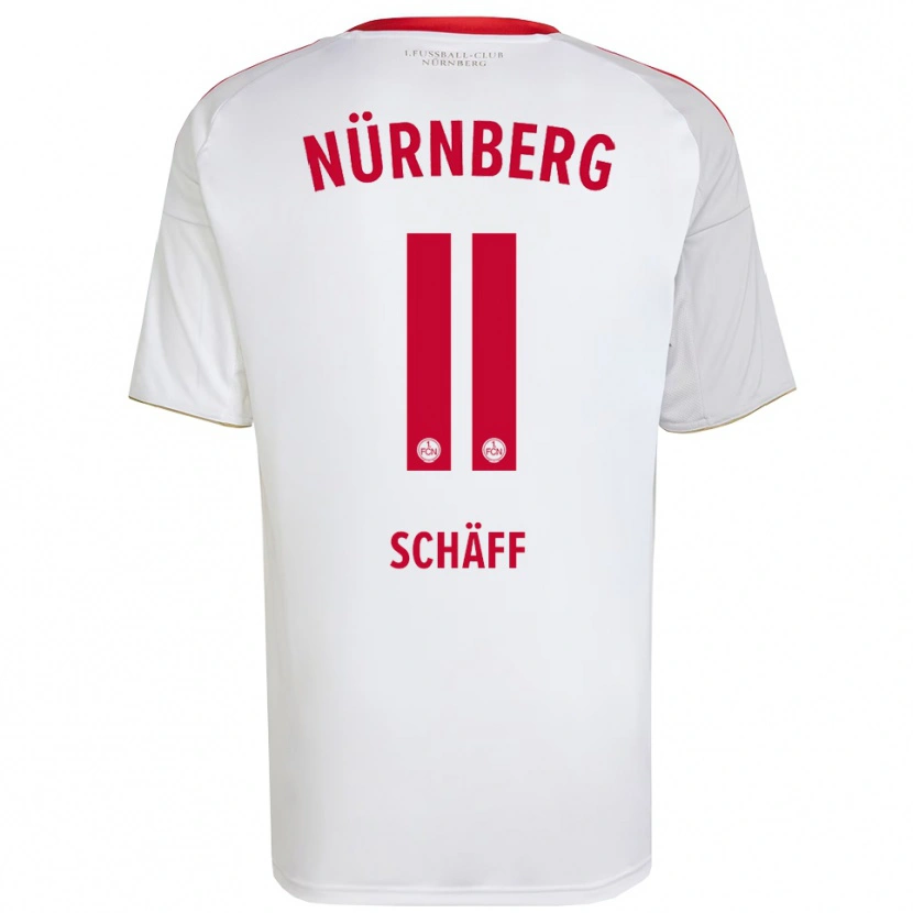 Danxen Niño Camiseta Till Schäff #11 Blanco Rojo 2ª Equipación 2025/26 La Camisa México