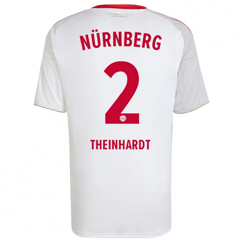 Danxen Niño Camiseta Johannes Theinhardt #2 Blanco Rojo 2ª Equipación 2025/26 La Camisa México