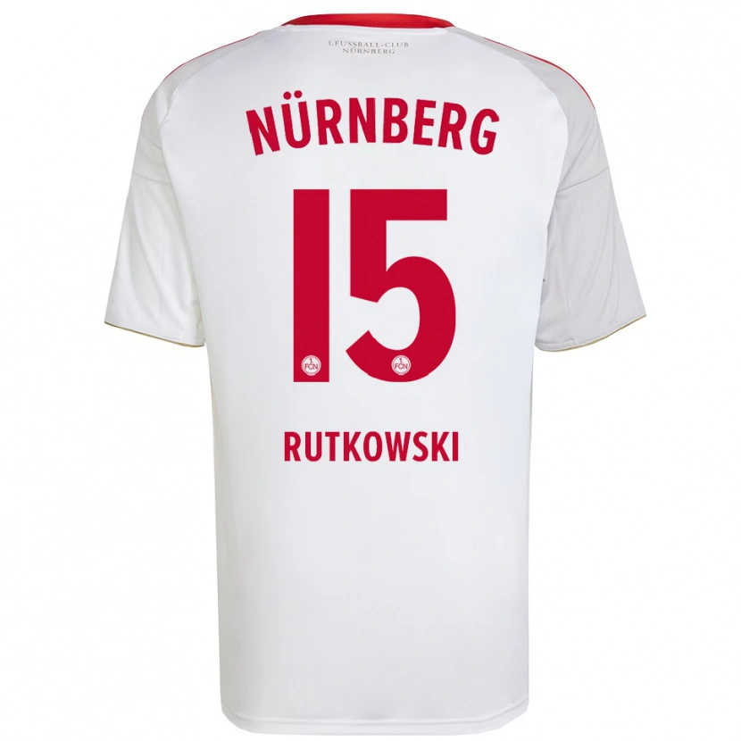 Danxen Niño Camiseta Nicolas Rutkowski #15 Blanco Rojo 2ª Equipación 2025/26 La Camisa México