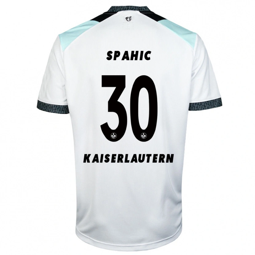Danxen Niño Camiseta Avdo Spahic #30 Blanco Negro 2ª Equipación 2025/26 La Camisa México