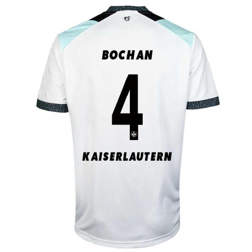 Danxen Niño Camiseta Maksym Bochan #4 Blanco Negro 2ª Equipación 2025/26 La Camisa México