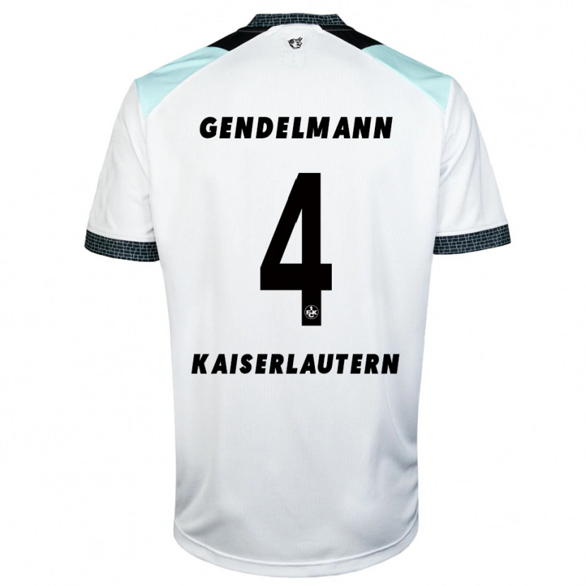 Danxen Niño Camiseta Nikita Gendelmann #4 Blanco Negro 2ª Equipación 2025/26 La Camisa México