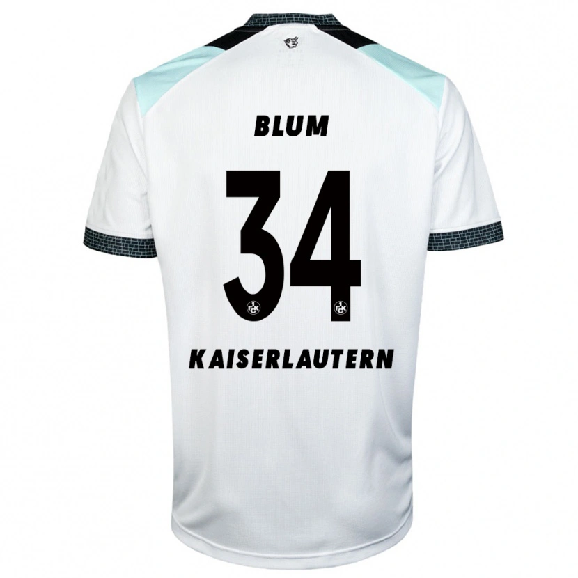 Danxen Niño Camiseta Shawn Blum #34 Blanco Negro 2ª Equipación 2025/26 La Camisa México
