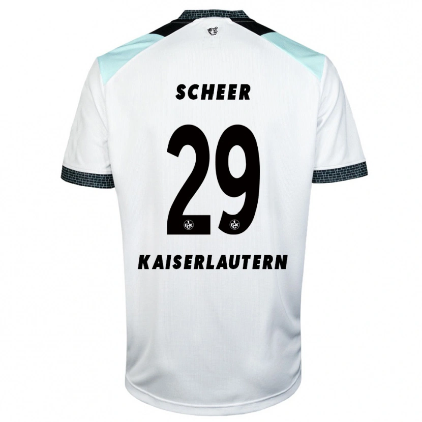 Danxen Niño Camiseta Kian Scheer #29 Blanco Negro 2ª Equipación 2025/26 La Camisa México