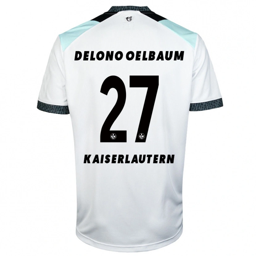 Danxen Niño Camiseta Kenny Delono Oelbaum #27 Blanco Negro 2ª Equipación 2025/26 La Camisa México