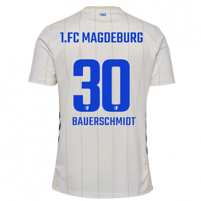 Danxen Niño Camiseta Maja Bauerschmidt #30 Blanco Azul 2ª Equipación 2025/26 La Camisa México