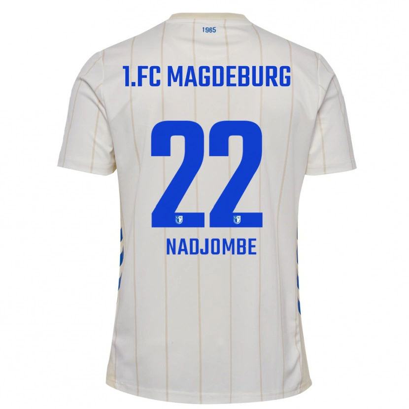 Danxen Niño Camiseta Pierre Nadjombe #22 Blanco Azul 2ª Equipación 2025/26 La Camisa México