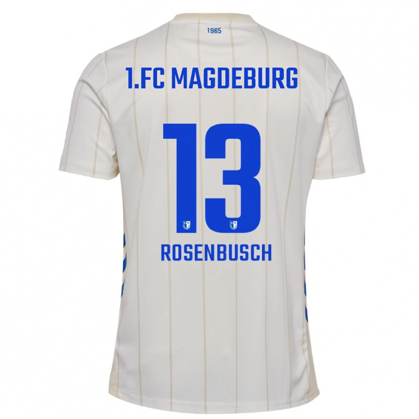 Danxen Niño Camiseta Tim Rosenbusch #13 Blanco Azul 2ª Equipación 2025/26 La Camisa México