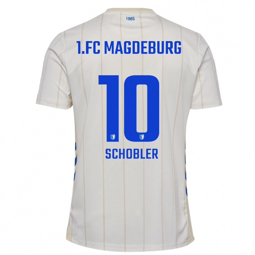 Danxen Niño Camiseta Laurin Schößler #10 Blanco Azul 2ª Equipación 2025/26 La Camisa México