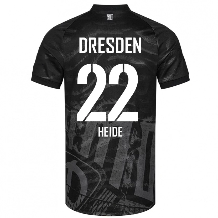 Danxen Niño Camiseta Pepe Heide #22 Negro Gris 2ª Equipación 2025/26 La Camisa México