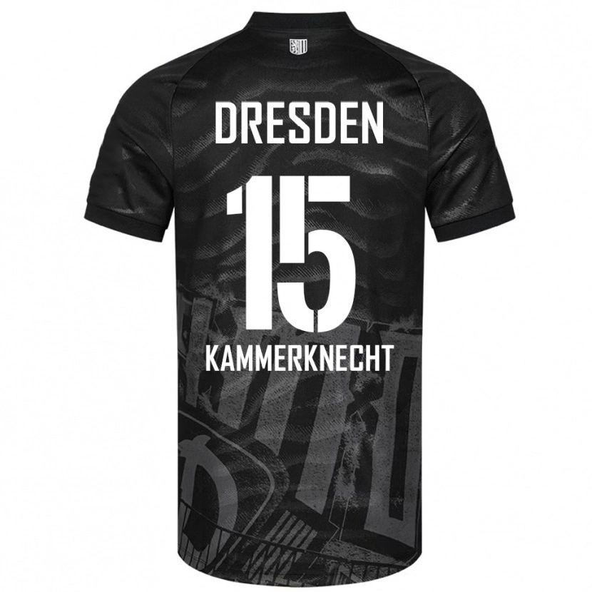 Danxen Niño Camiseta Claudio Kammerknecht #15 Negro Gris 2ª Equipación 2025/26 La Camisa México