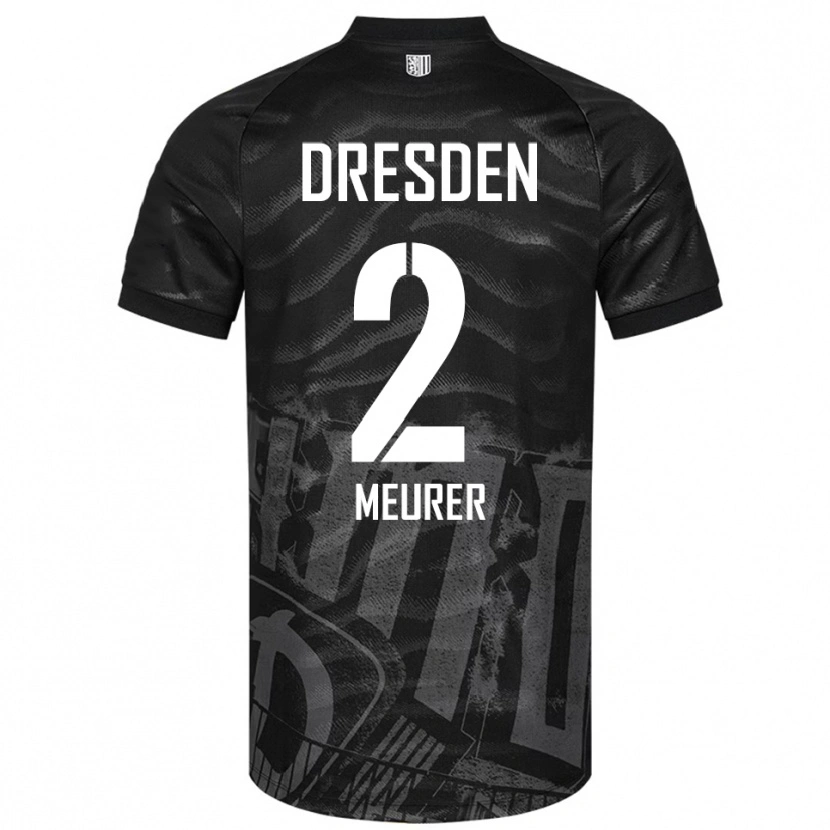 Danxen Niño Camiseta Nicolas Meurer #2 Negro Gris 2ª Equipación 2025/26 La Camisa México