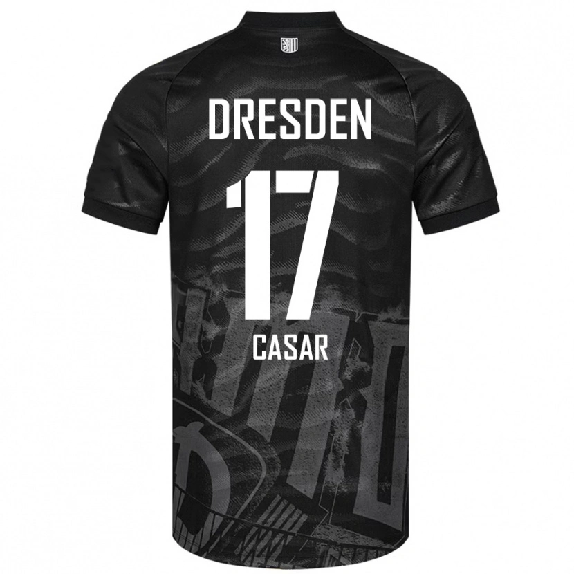 Danxen Niño Camiseta Aljaz Casar #17 Negro Gris 2ª Equipación 2025/26 La Camisa México