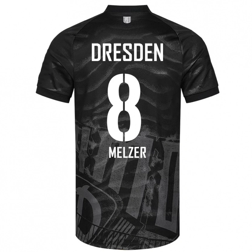 Danxen Niño Camiseta Otto Melzer #8 Negro Gris 2ª Equipación 2025/26 La Camisa México