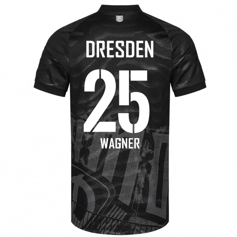 Danxen Niño Camiseta Noah Wagner #25 Negro Gris 2ª Equipación 2025/26 La Camisa México