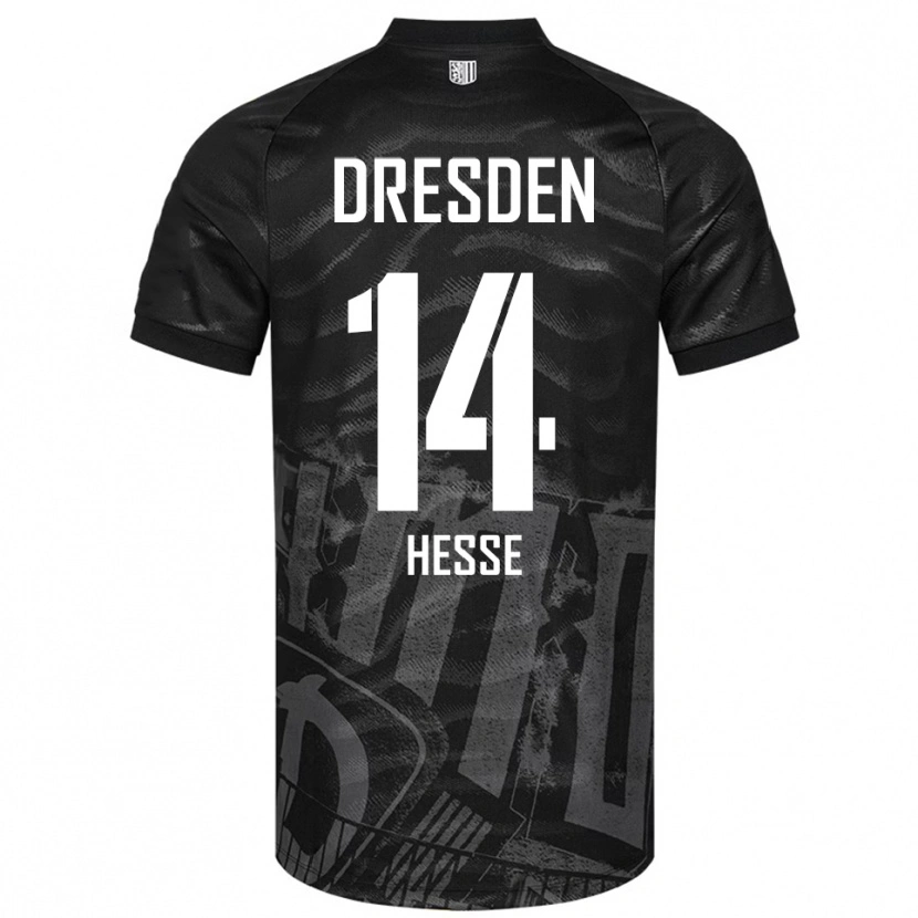 Danxen Niño Camiseta Henrik Heße #14 Negro Gris 2ª Equipación 2025/26 La Camisa México