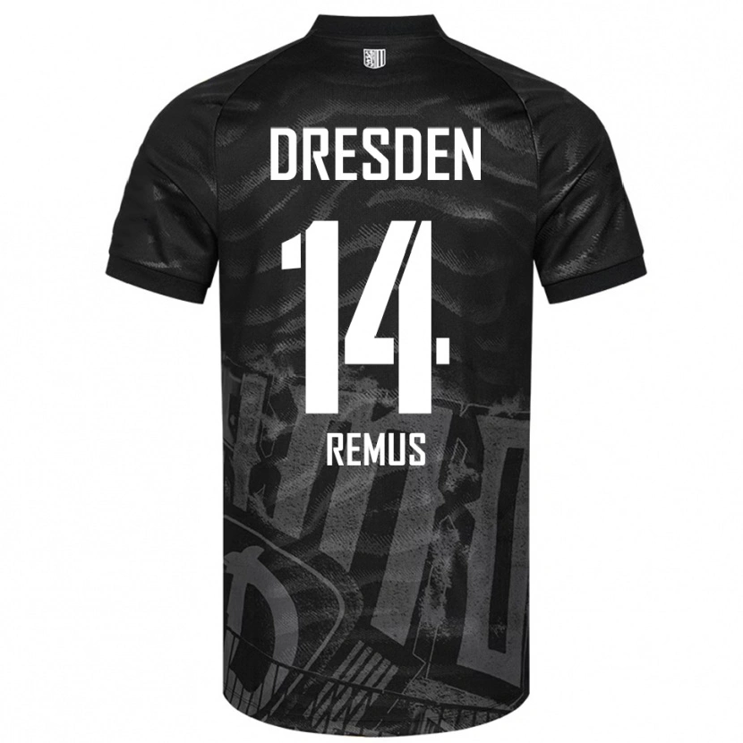 Danxen Niño Camiseta Niklas Remus #14 Negro Gris 2ª Equipación 2025/26 La Camisa México