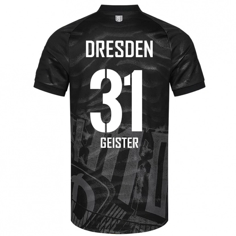 Danxen Niño Camiseta Jannis Geister #31 Negro Gris 2ª Equipación 2025/26 La Camisa México