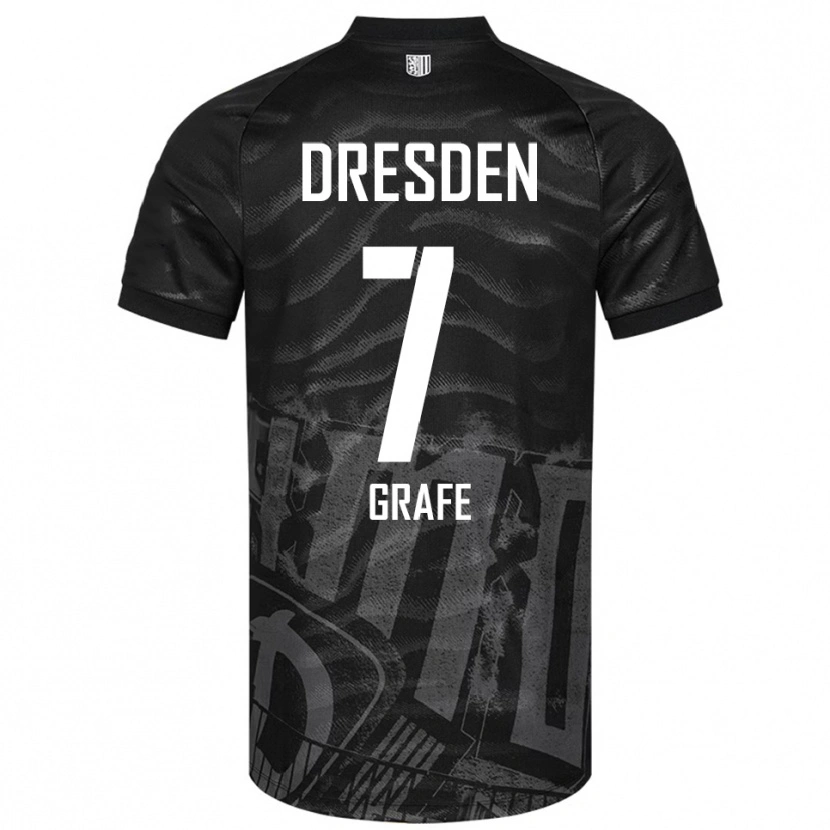 Danxen Niño Camiseta Quentin Grafe #7 Negro Gris 2ª Equipación 2025/26 La Camisa México