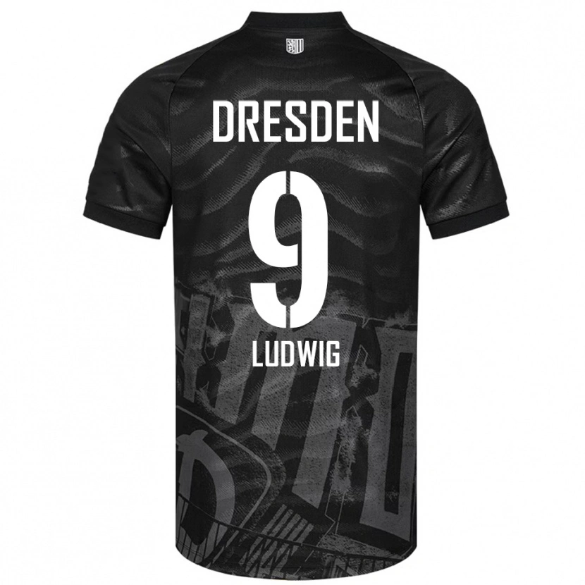 Danxen Niño Camiseta Yannis Ludwig #9 Negro Gris 2ª Equipación 2025/26 La Camisa México