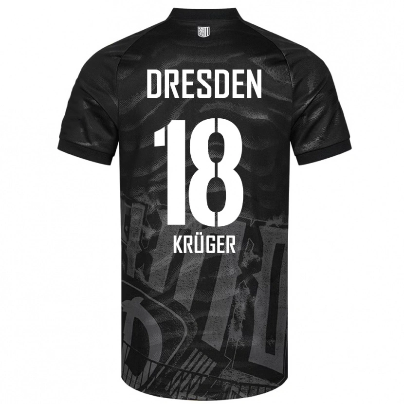Danxen Niño Camiseta Kevin Krüger #18 Negro Gris 2ª Equipación 2025/26 La Camisa México