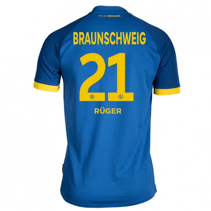 Danxen Niño Camiseta Lenn Rüger #21 Azul Real Amarillo 2ª Equipación 2025/26 La Camisa México