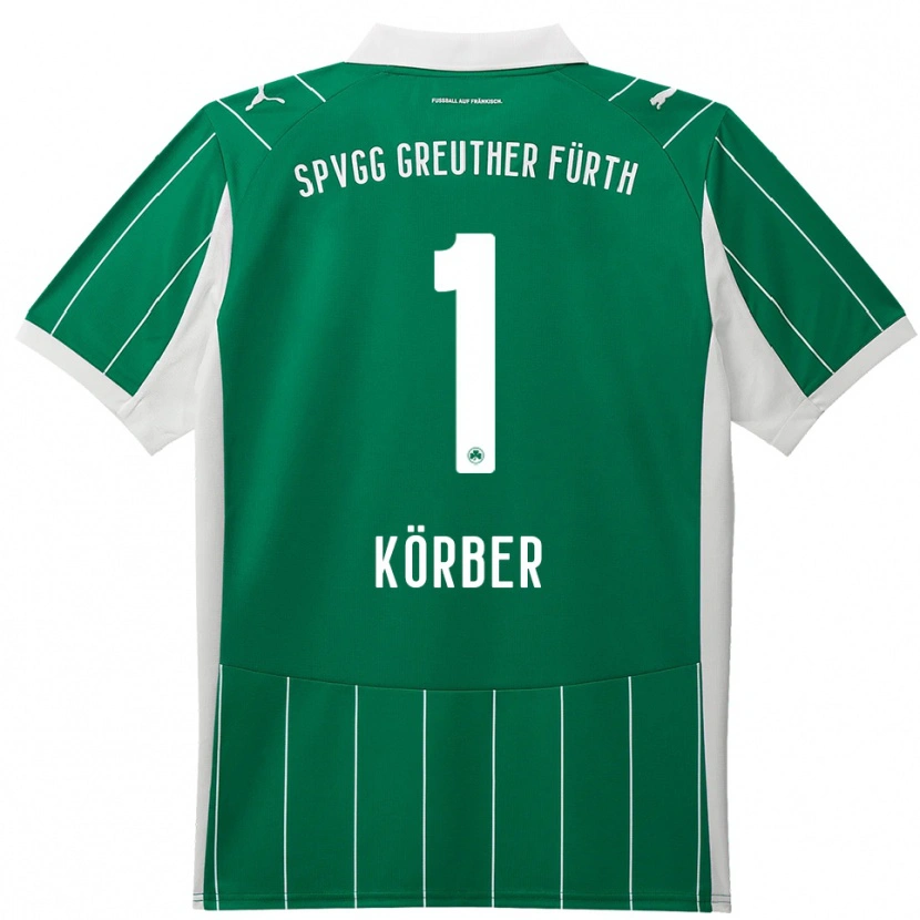 Danxen Niño Camiseta Nils Körber #1 Verde Blanco 2ª Equipación 2025/26 La Camisa México