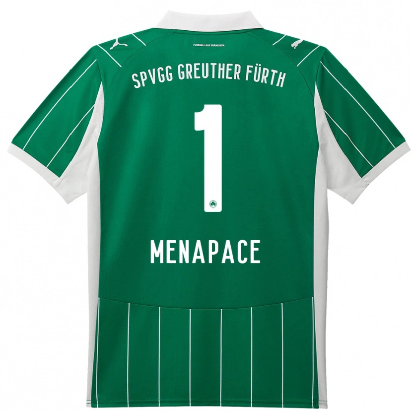 Danxen Niño Camiseta Theo Menapace #1 Verde Blanco 2ª Equipación 2025/26 La Camisa México