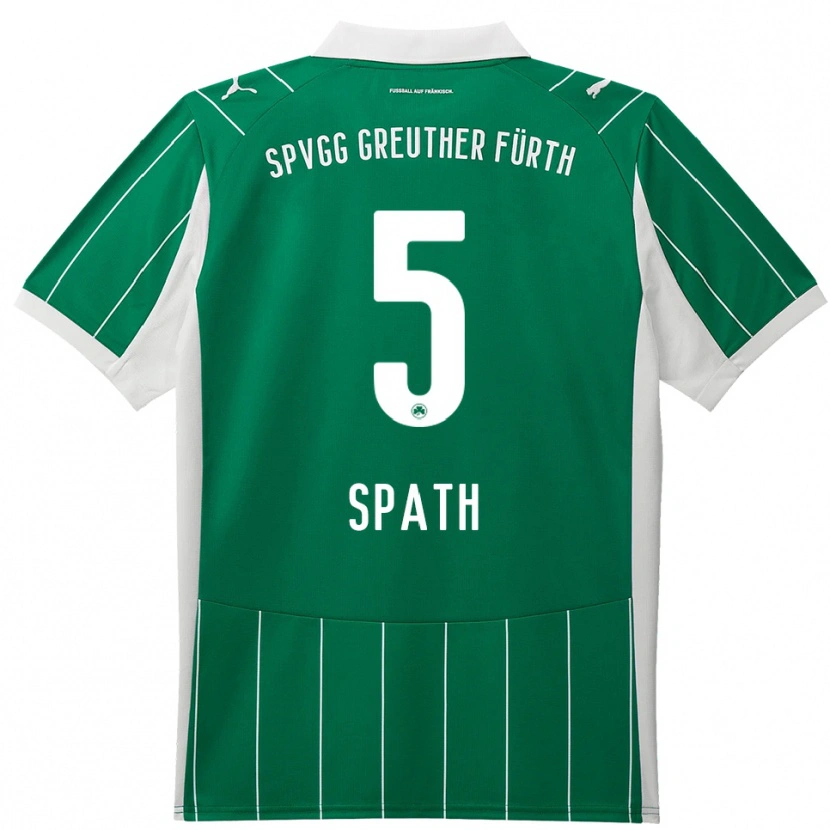 Danxen Niño Camiseta Dominik Spath #5 Verde Blanco 2ª Equipación 2025/26 La Camisa México