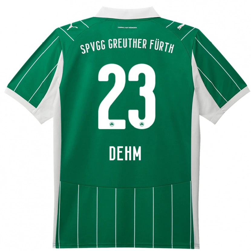 Danxen Niño Camiseta Jannik Dehm #23 Verde Blanco 2ª Equipación 2025/26 La Camisa México