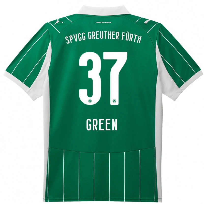 Danxen Niño Camiseta Julian Green #37 Verde Blanco 2ª Equipación 2025/26 La Camisa México